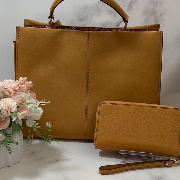 NWT Michael Kors Large Satchel & Large Phone Case Wallet Set - Picture 2 of 6